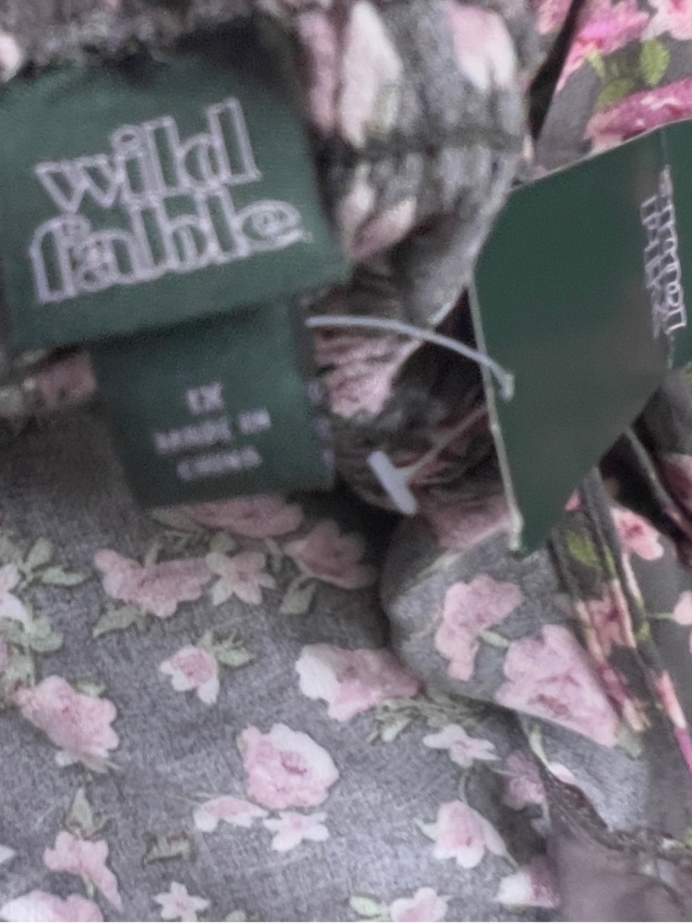 wild fable Gray Floral Maxi Dress with Pink Blossoms - Picture 3 of 4